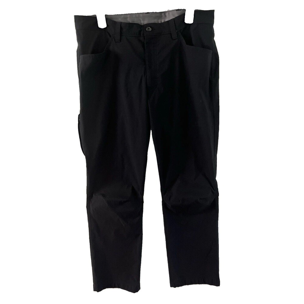 Eddie Bauer Men's Tech Chino Pant Lightweight Water-Resistant Stretch Black 35”